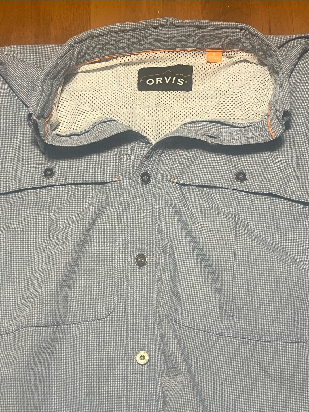 Orvis Light Blue Long-Sleeve Fishing Shirt - Picture 2 of 4